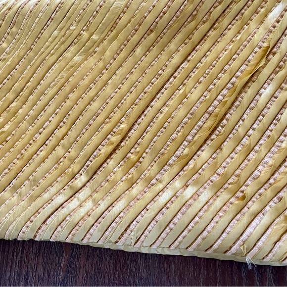 Yellow Textured Throw Pillow Pier one 13/18 inches - Picture 5 of 10